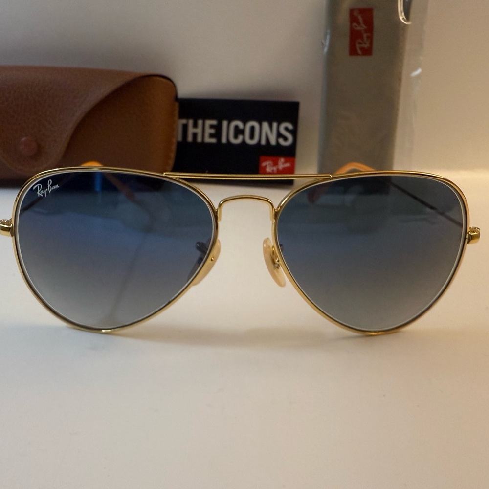 ray-ban aviator sunglasses rb3025 58mm Made In italy - Picture 5 of 12